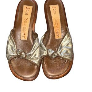 Jim Barnier Gold Sandals Size 7